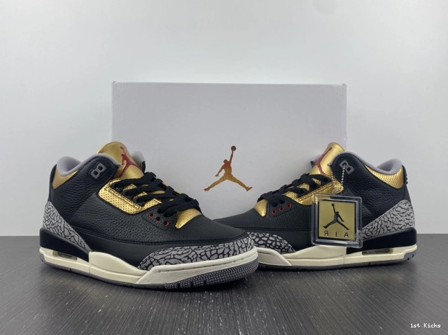 Gold 3 Black Jordan Air CK9246-067 WMNS 0731